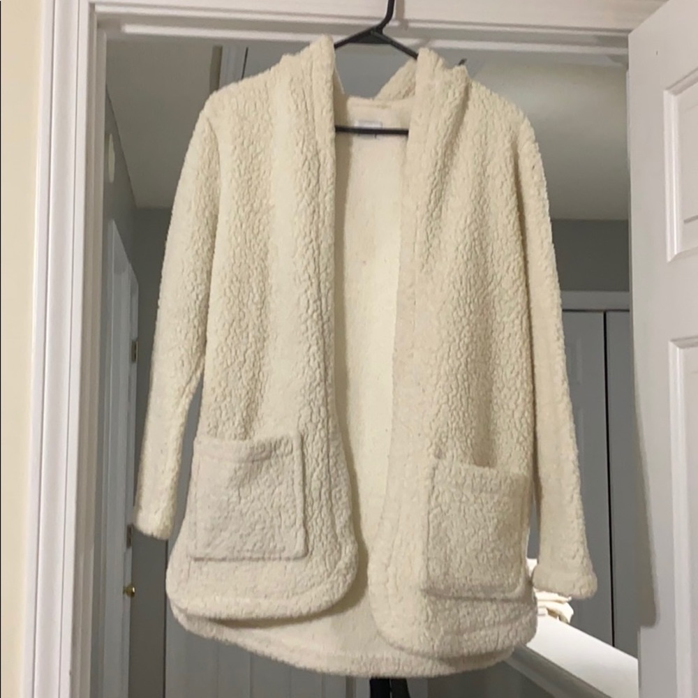 Oversized Hooded Teddy Jacket